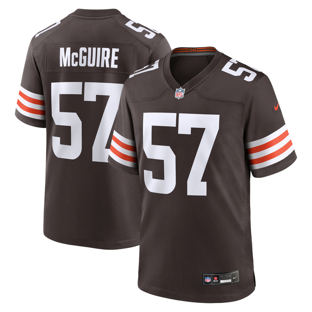 Cleveland Browns Isaiah McGuire Nike Brown Game Jersey product image 1