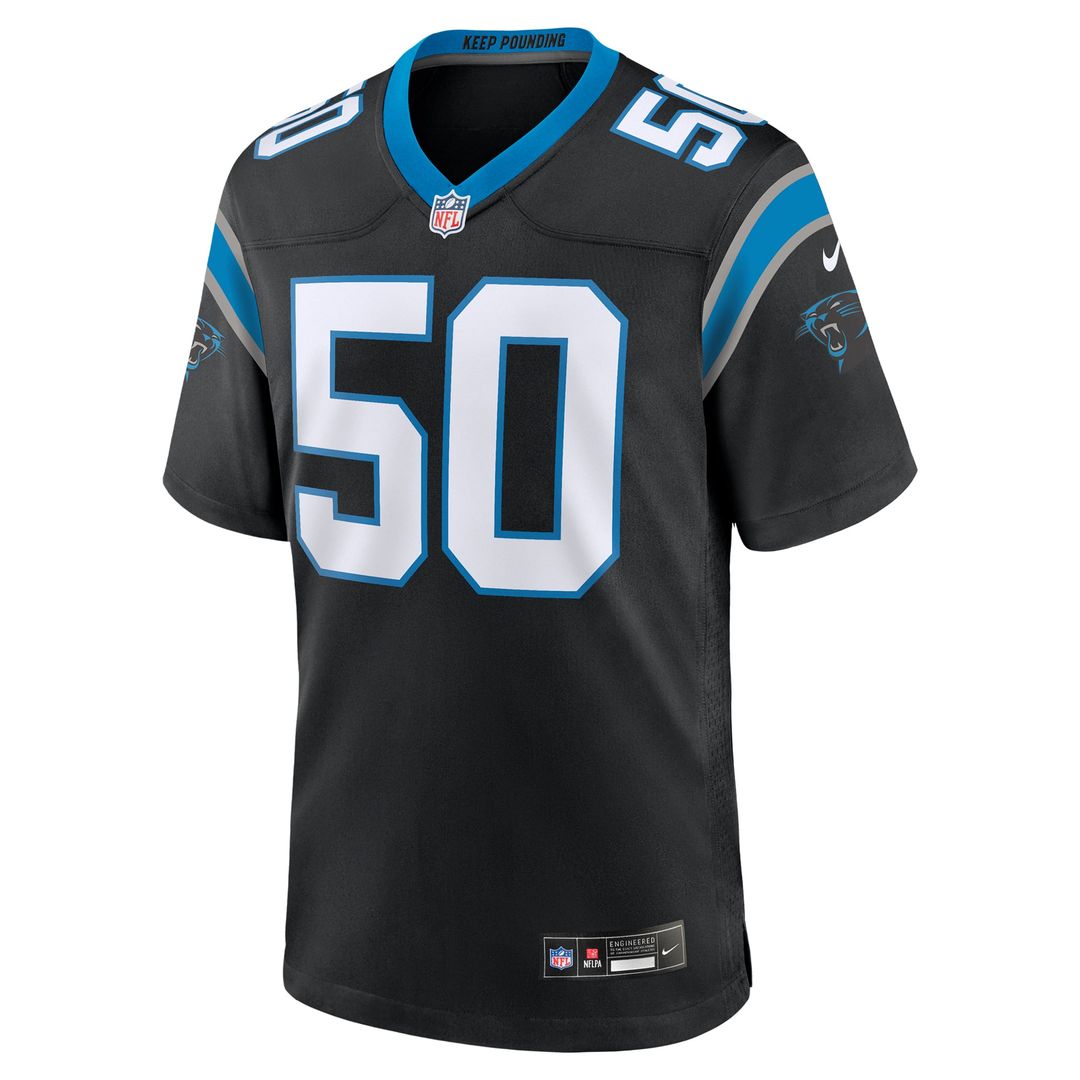 Carolina Panthers Robert Hunt Nike Black Game Jersey product image 2
