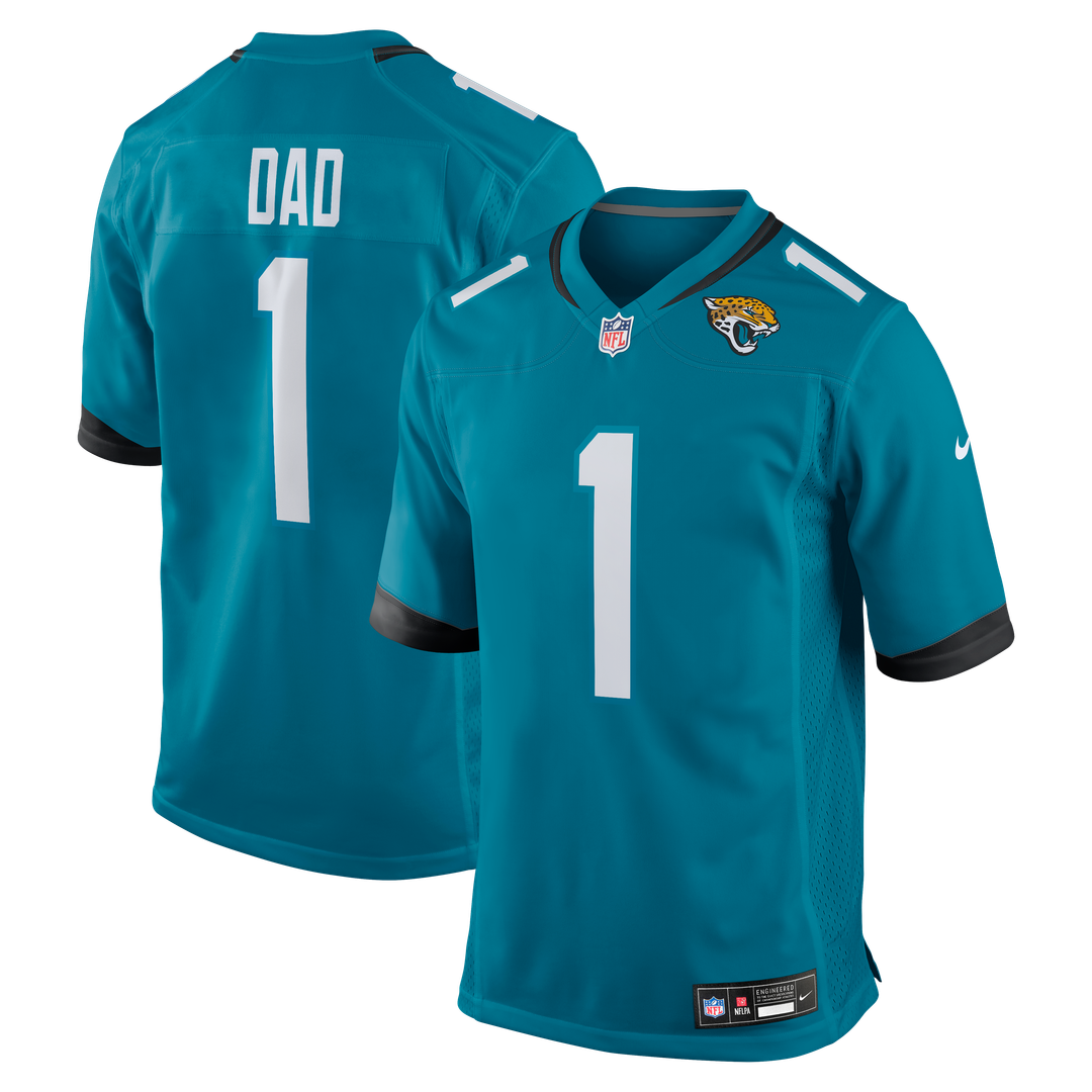 Jacksonville Jaguars Number 1 Dad Nike Teal Game Jersey product image 1