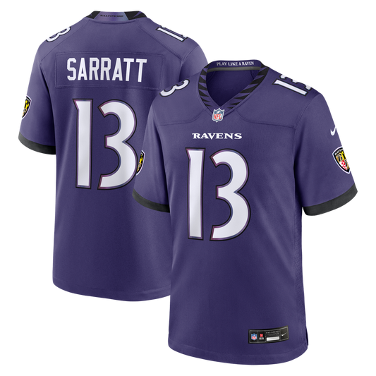 Baltimore Ravens Elijah Sarratt Nike Purple Game Jersey product image 1