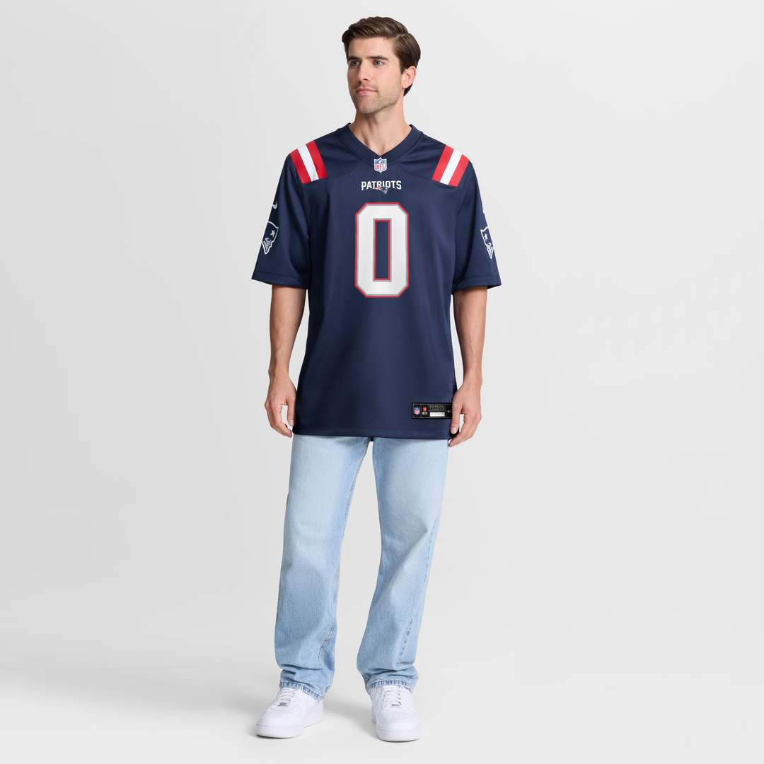 New England Patriots Christian Gonzalez Nike White Game product image 33