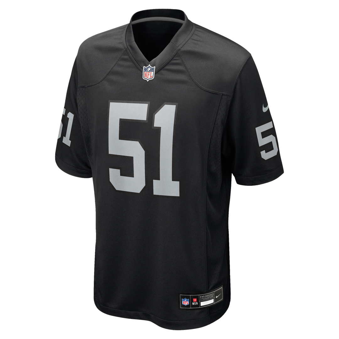 Las Vegas Raiders Malcolm Koonce Nike Black Game Jersey product image 2