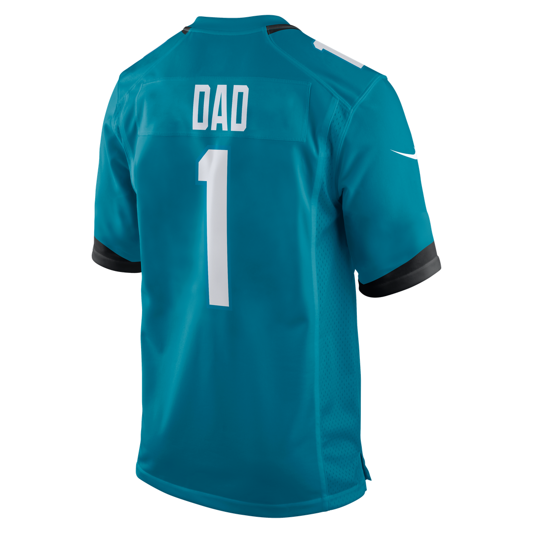 Jacksonville Jaguars Number 1 Dad Nike Teal Game Jersey product image 3