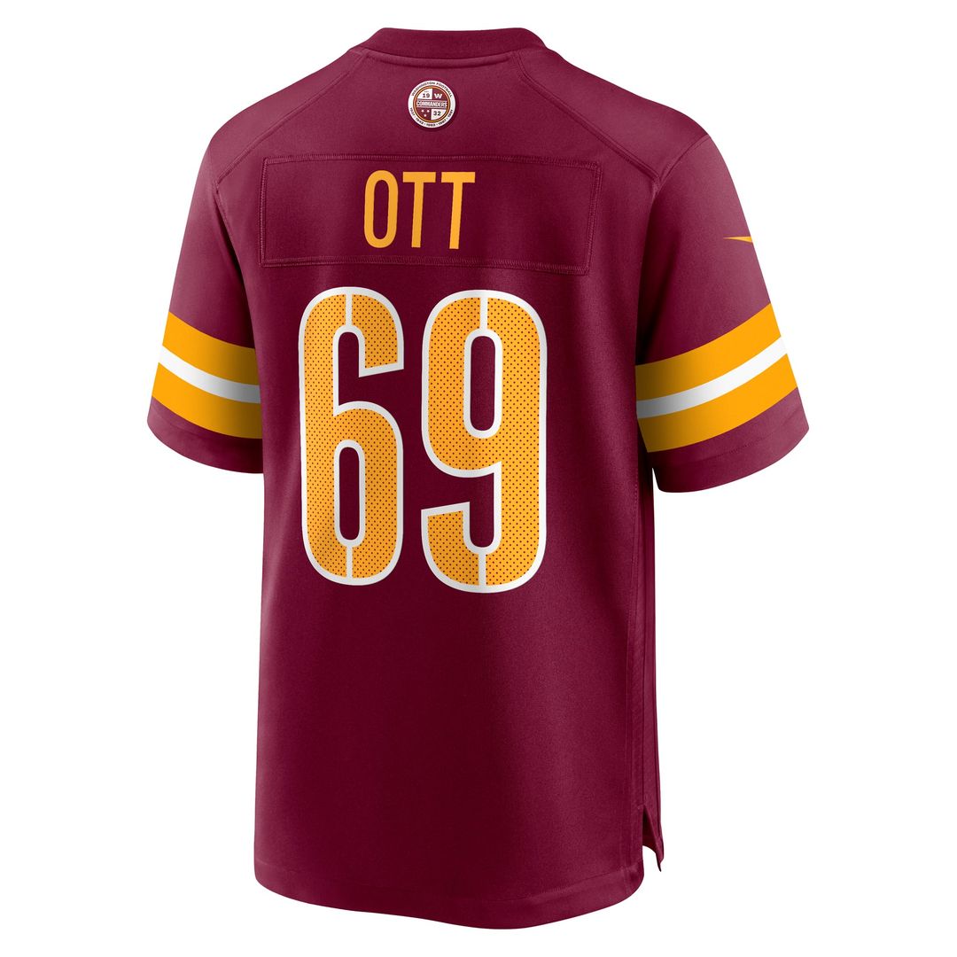 Washington Commanders Tyler Ott Nike Burgundy Game Jersey product image 3