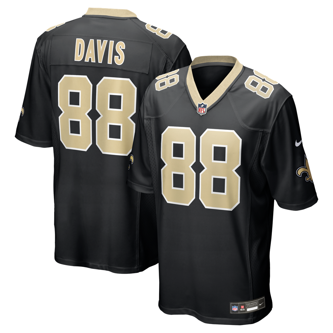 New Orleans Saints Shaquan Davis Nike Black Game Jersey product image 1