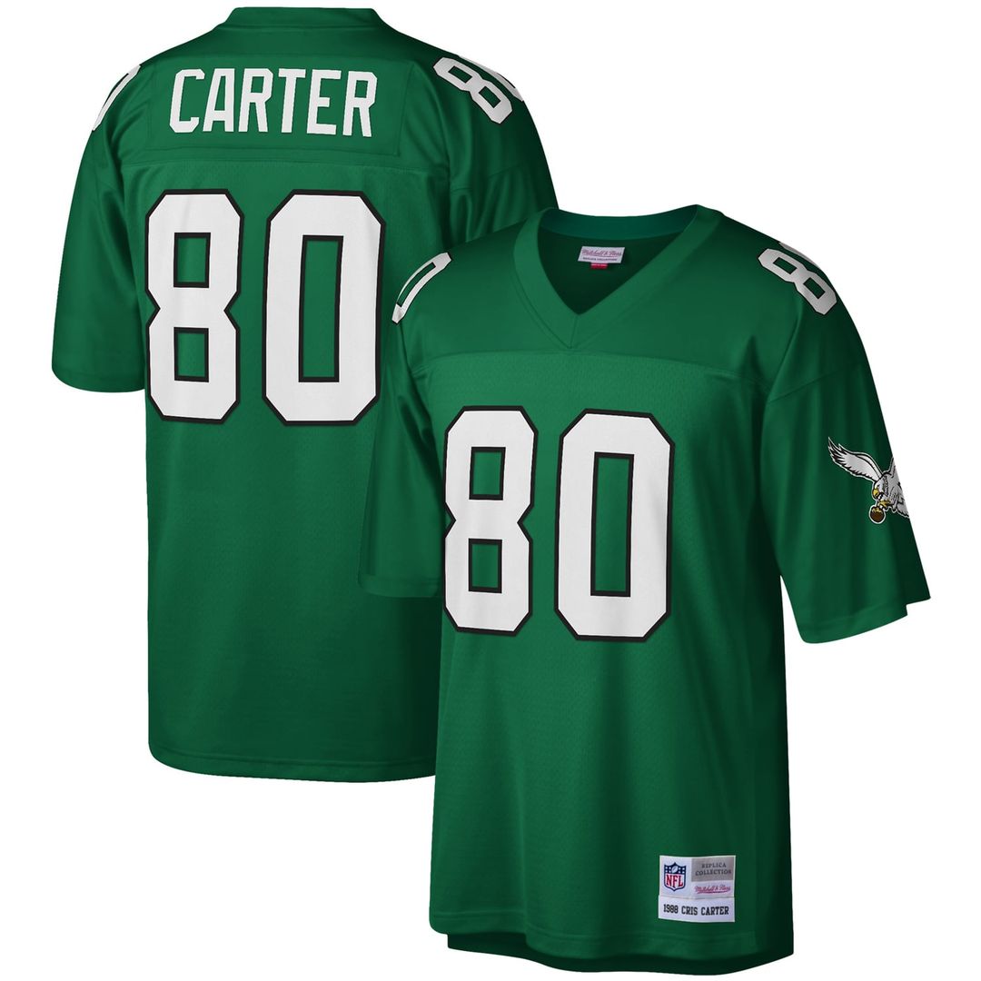 Philadelphia Eagles Cris Carter Mitchell & Ness Kelly Green product image 1