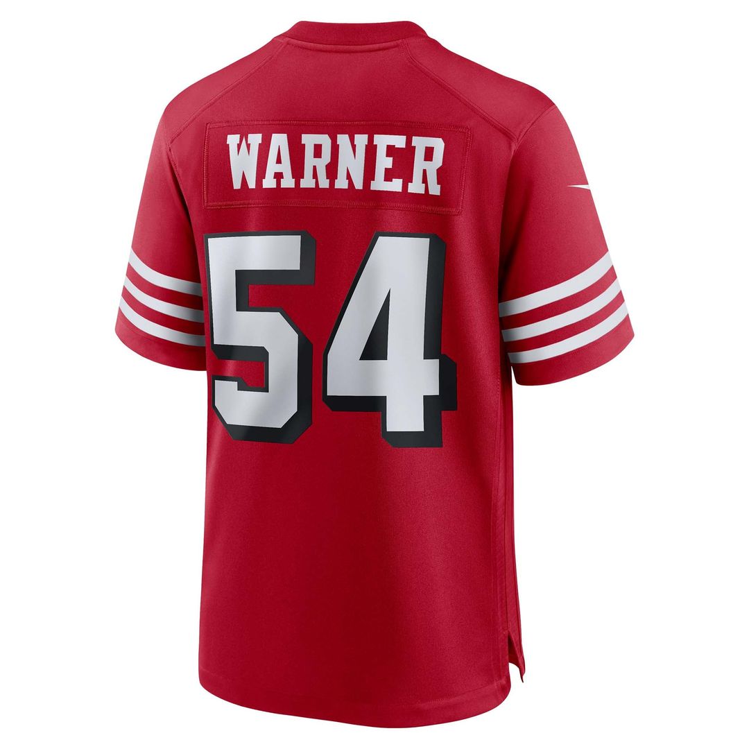 San Francisco 49ers Fred Warner Nike Scarlet Alternate Game product image 3