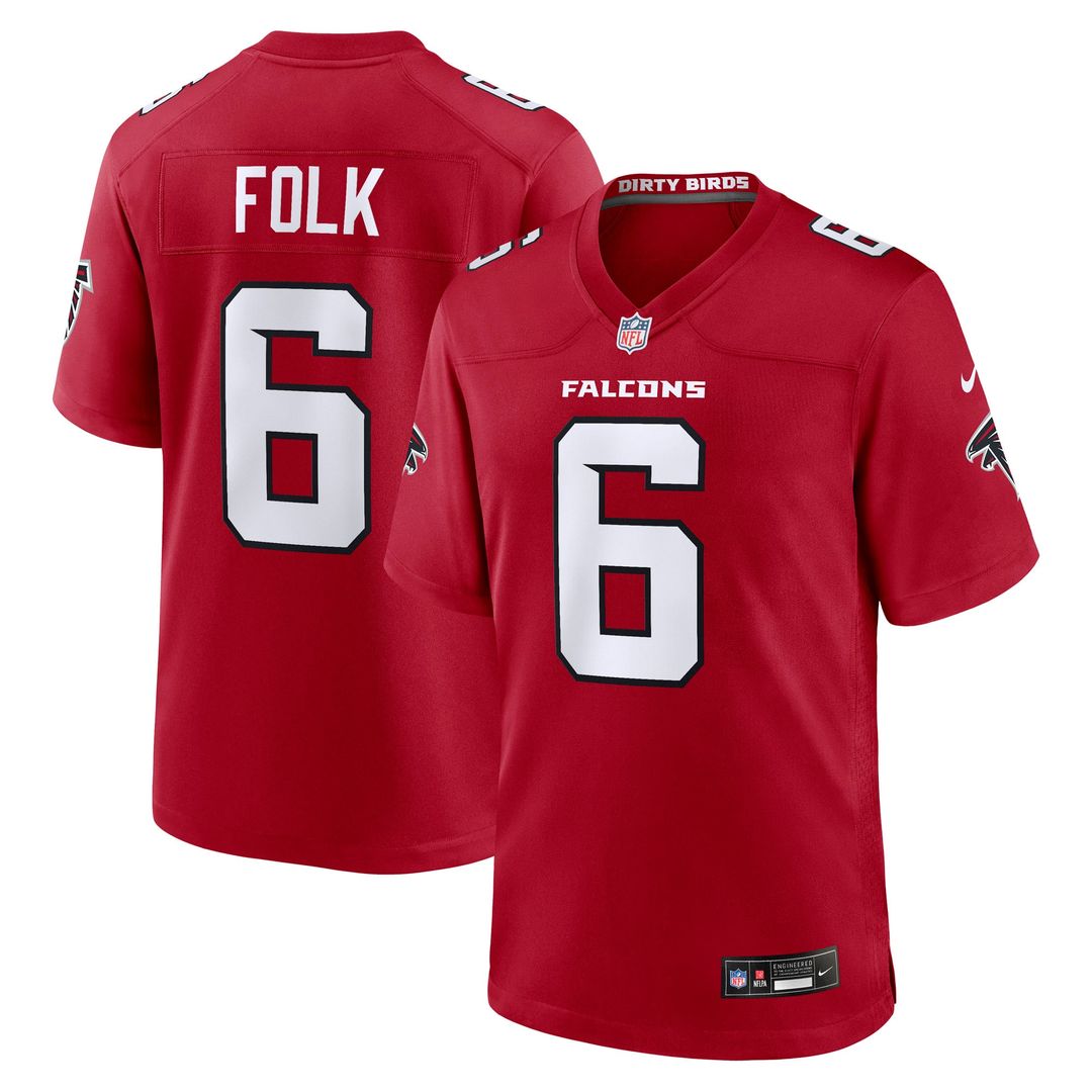Atlanta Falcons Nick Folk Nike Red Game Jersey product image 1