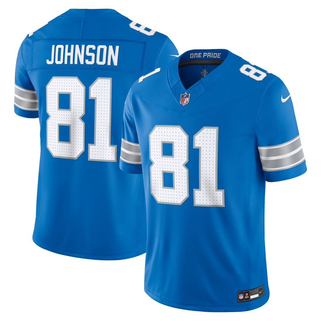 Detroit Lions Calvin Johnson Nike Blue Vapor FUSE Stitched product image 4