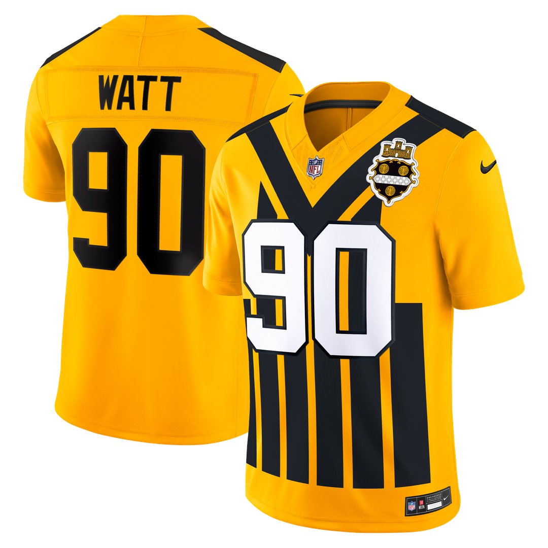 Pittsburgh Steelers T.J. Watt Nike Gold Alternate Vapor product image 4