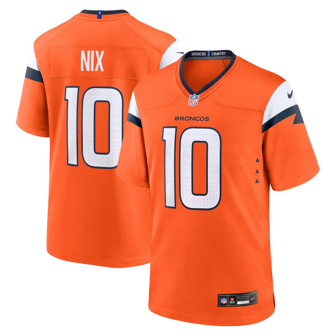 Denver Broncos Bo Nix Nike Navy Alternate Game Jersey product image 13