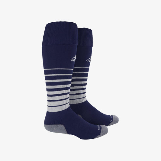 adidas Team Speed Soccer Sock Large - Navy/White product image 1, provided for visual reference and product detail review