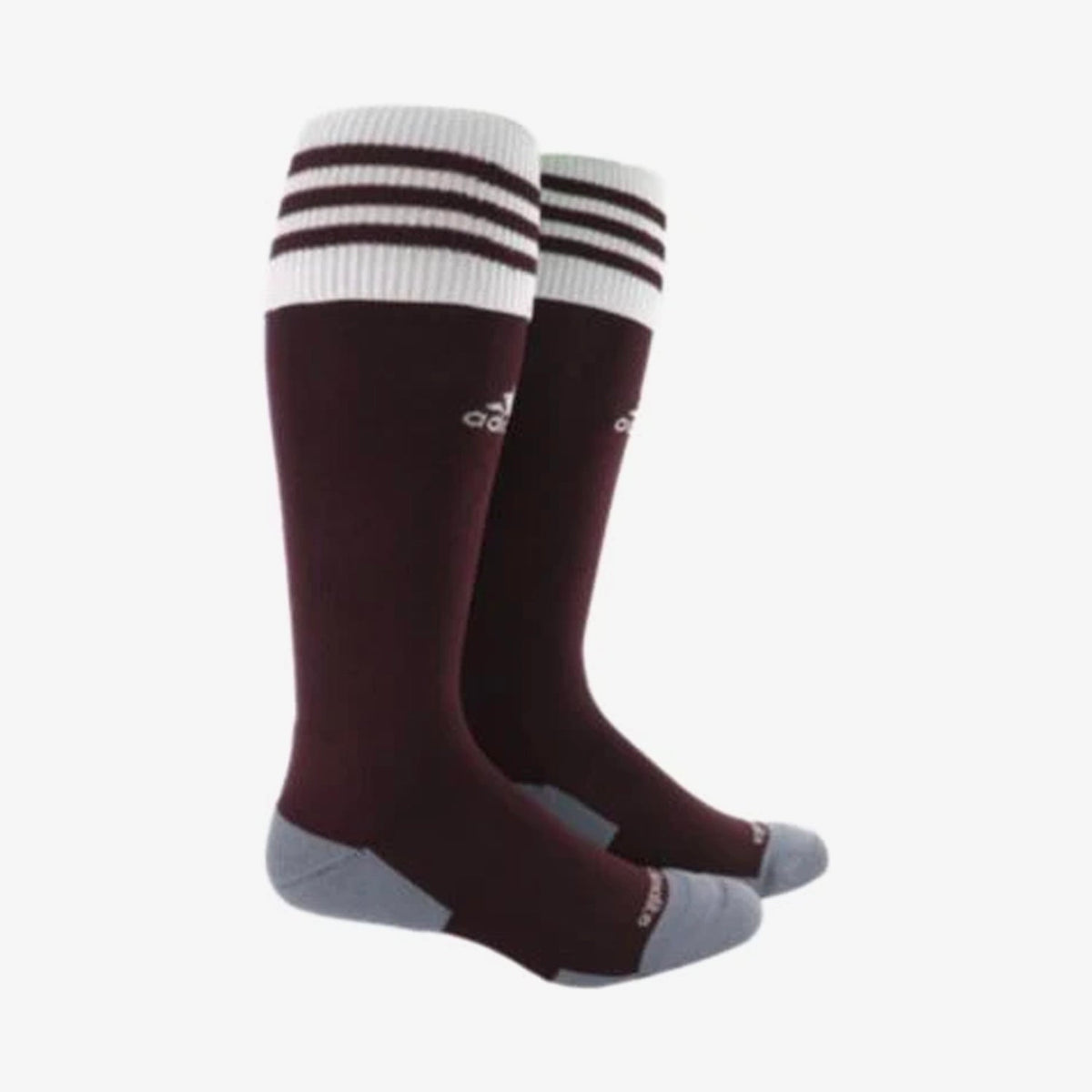 adidas Copa Zone Cushion II Soccer Socks Maroon Small product image 1, provided for visual reference and product detail