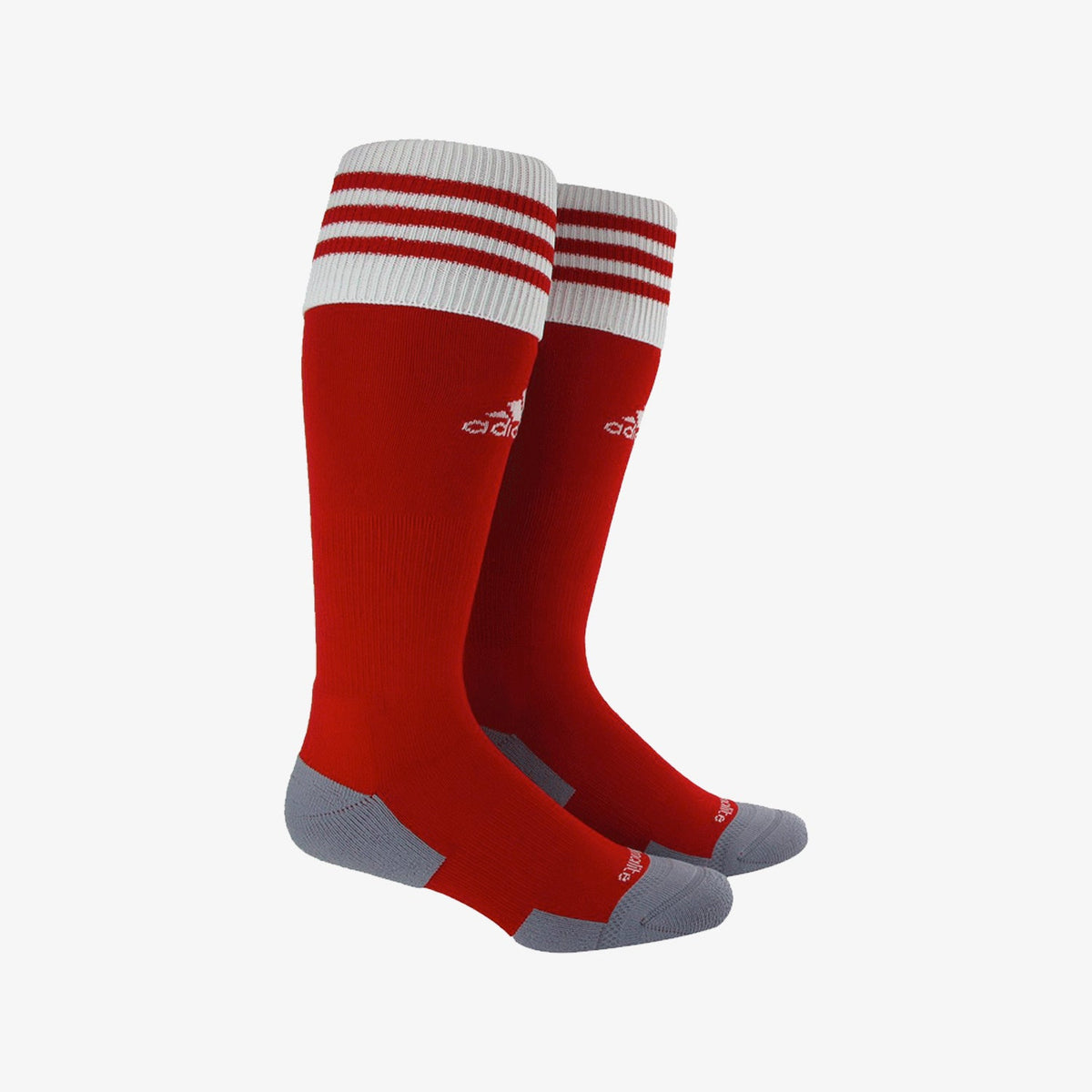 Copa Zone Cushion 2.0 Soccer Socks Small - Red/White product image 1, provided for visual reference and product detail review