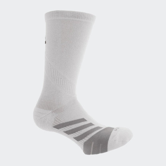 adidas U Traxion Tennis Crew Medium Socks - White/Light Onyx product image 1, provided for visual reference and product