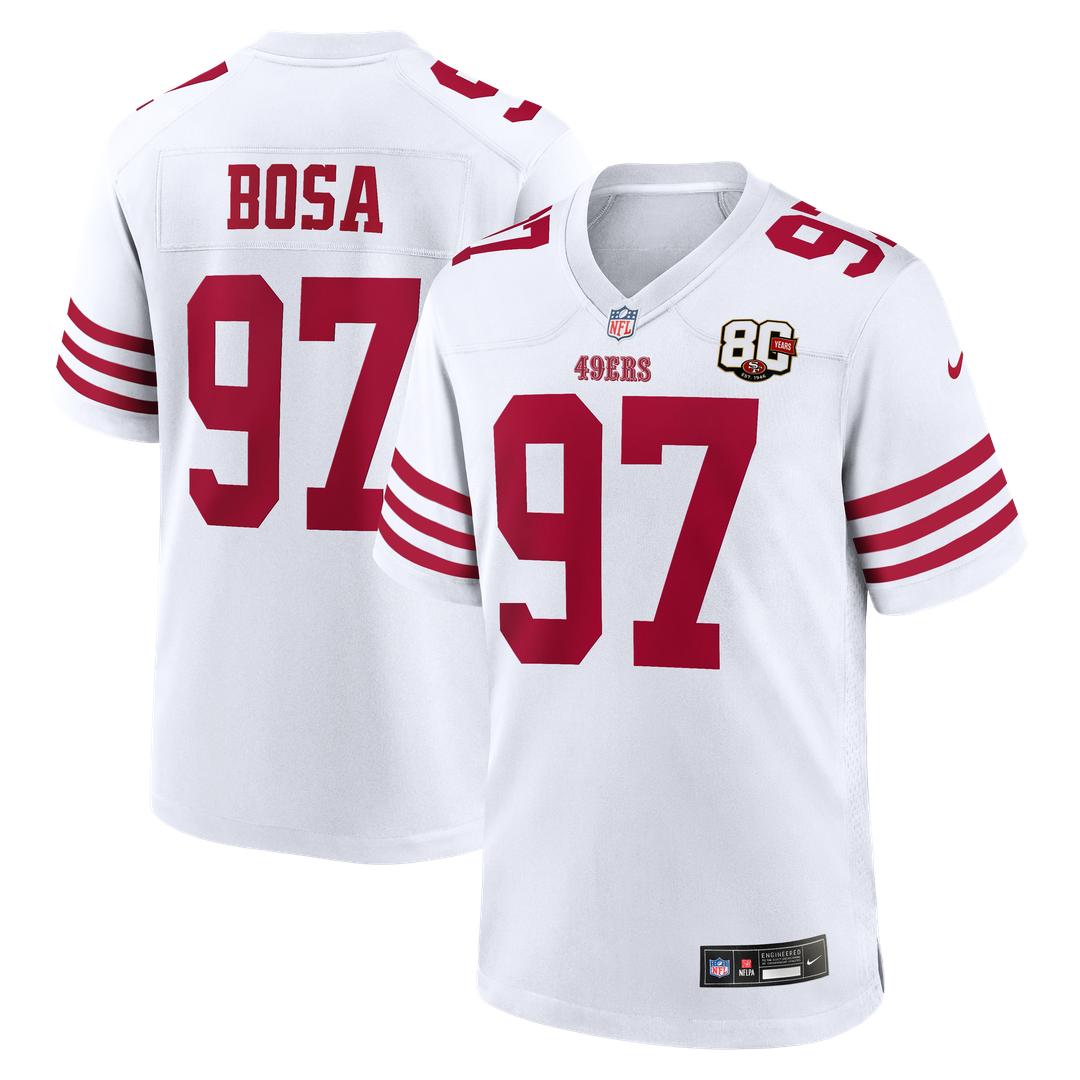 San Francisco 49ers Nick Bosa Nike White 80th Anniversary product image 4