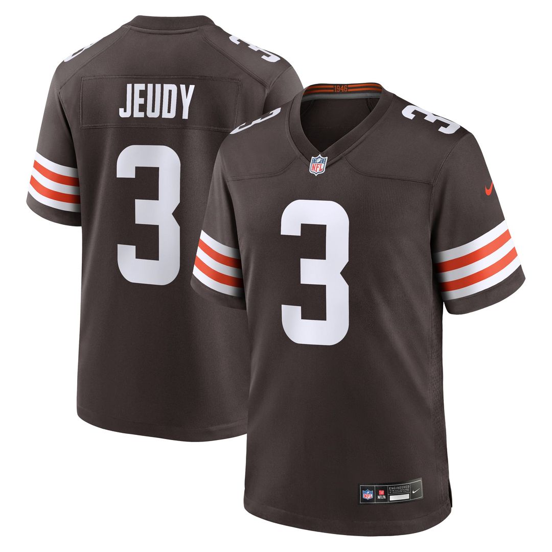 Cleveland Browns Jerry Jeudy Nike Brown Game Jersey product image 1