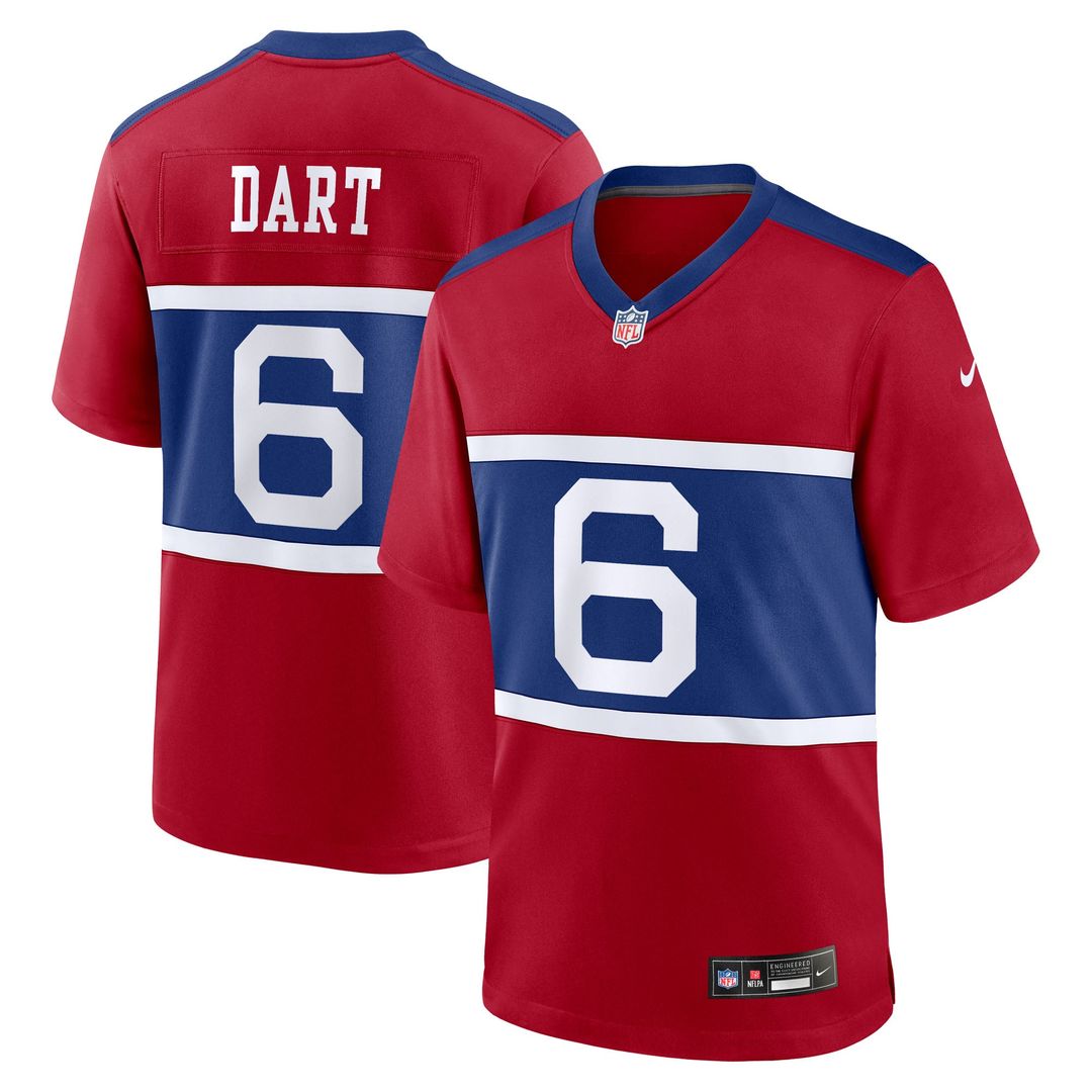 New York Giants Jaxson Dart Nike Red Alternate Century Game product image 1