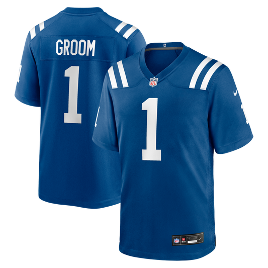 Indianapolis Colts Number 1 Groom Nike Royal Game Jersey product image 1