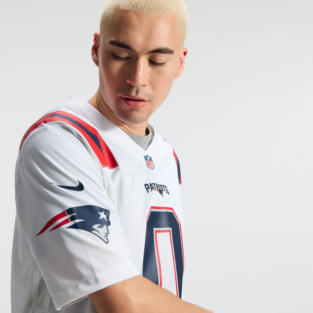 New England Patriots Christian Gonzalez Nike White Game product image 10
