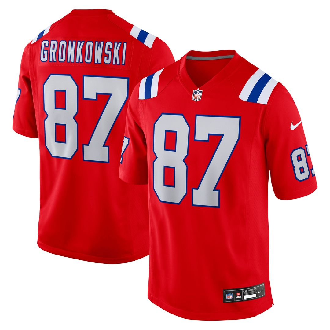New England Patriots Rob Gronkowski Nike Red Alternate product image 1