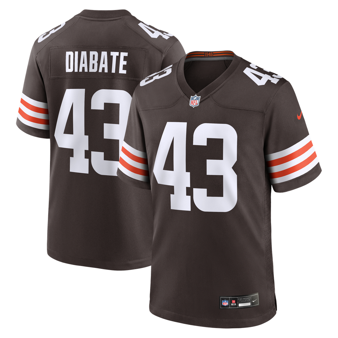 Cleveland Browns Mohamoud Diabate Nike Brown Game Jersey product image 1