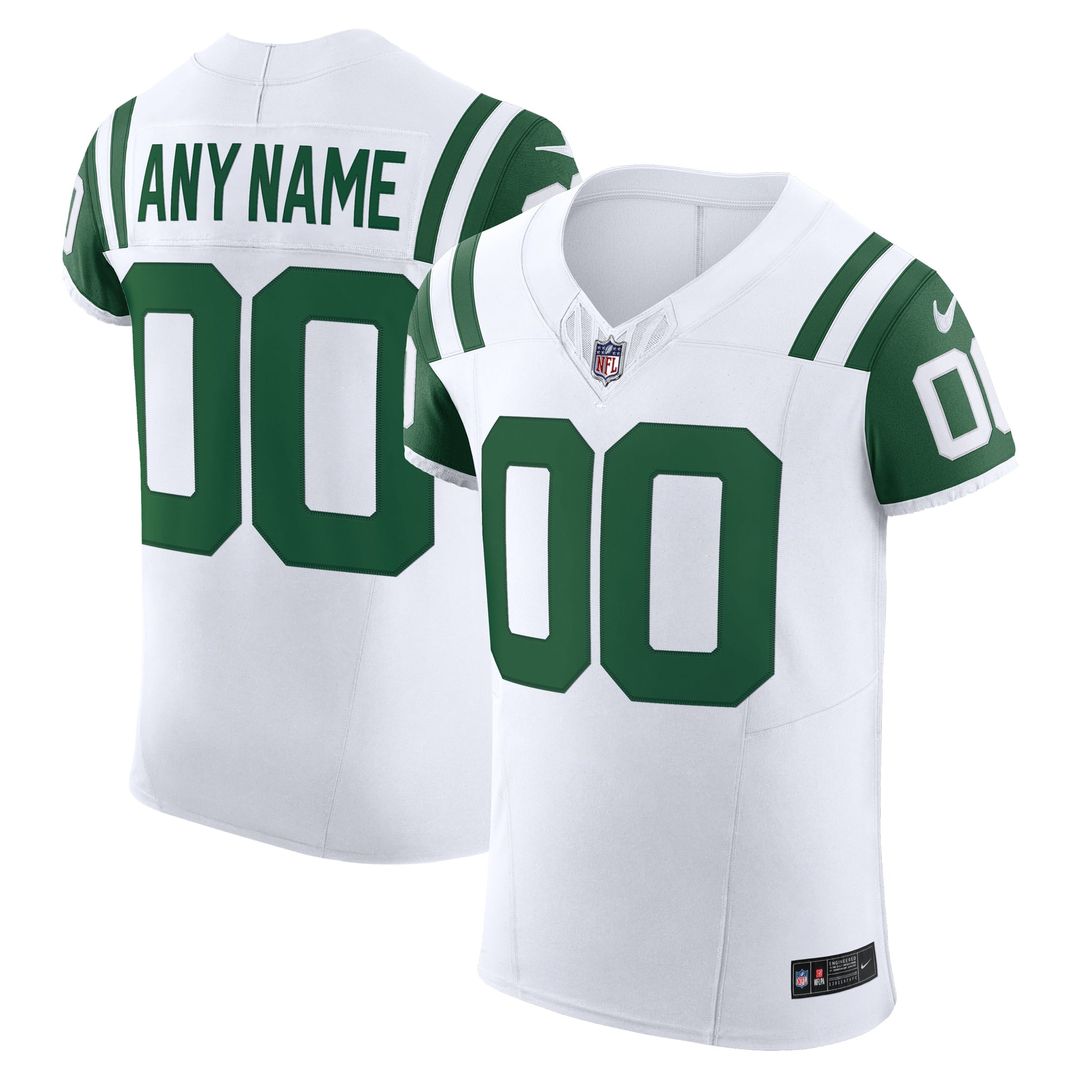 New York Jets Nike White Vapor FUSE Elite Custom Jersey product image 1
