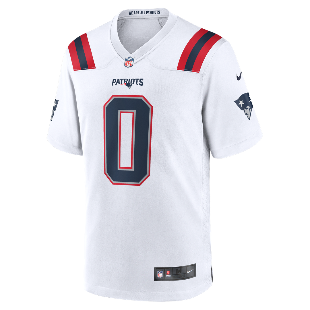 New England Patriots Christian Gonzalez Nike White Game product image 19