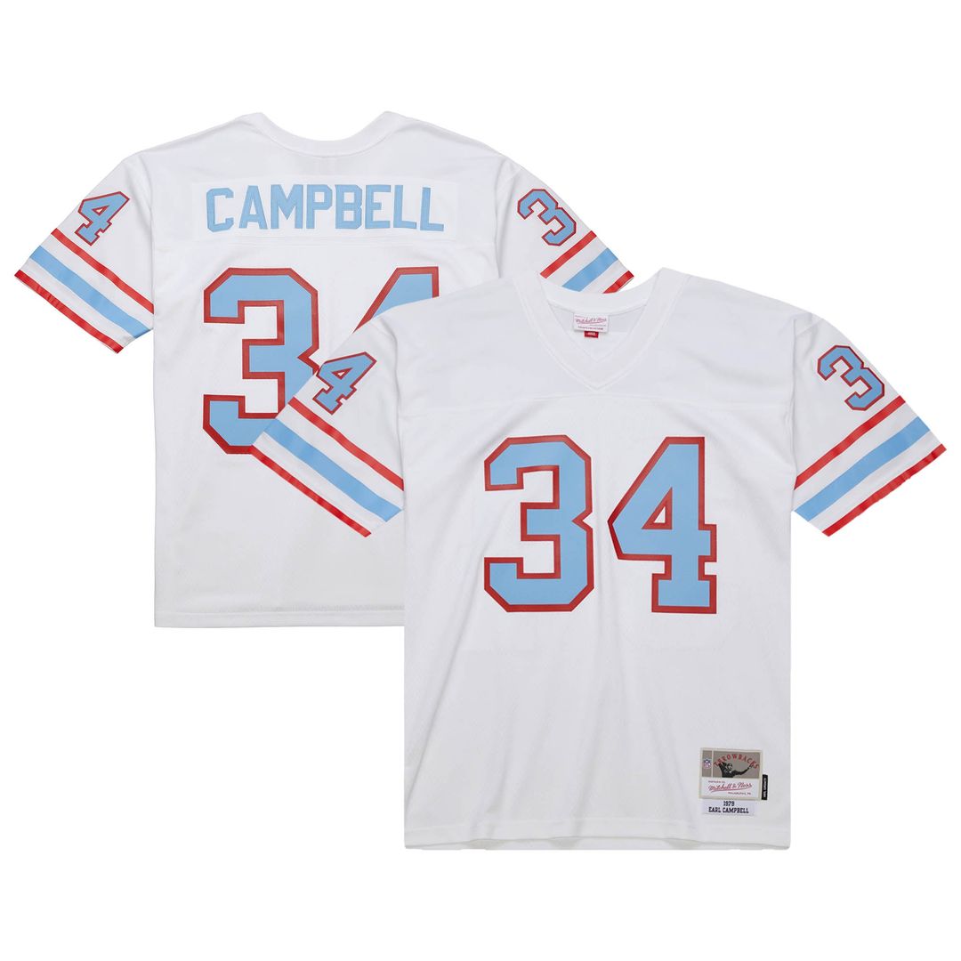 Houston Oilers Earl Campbell Mitchell & Ness White 1979 product image 1