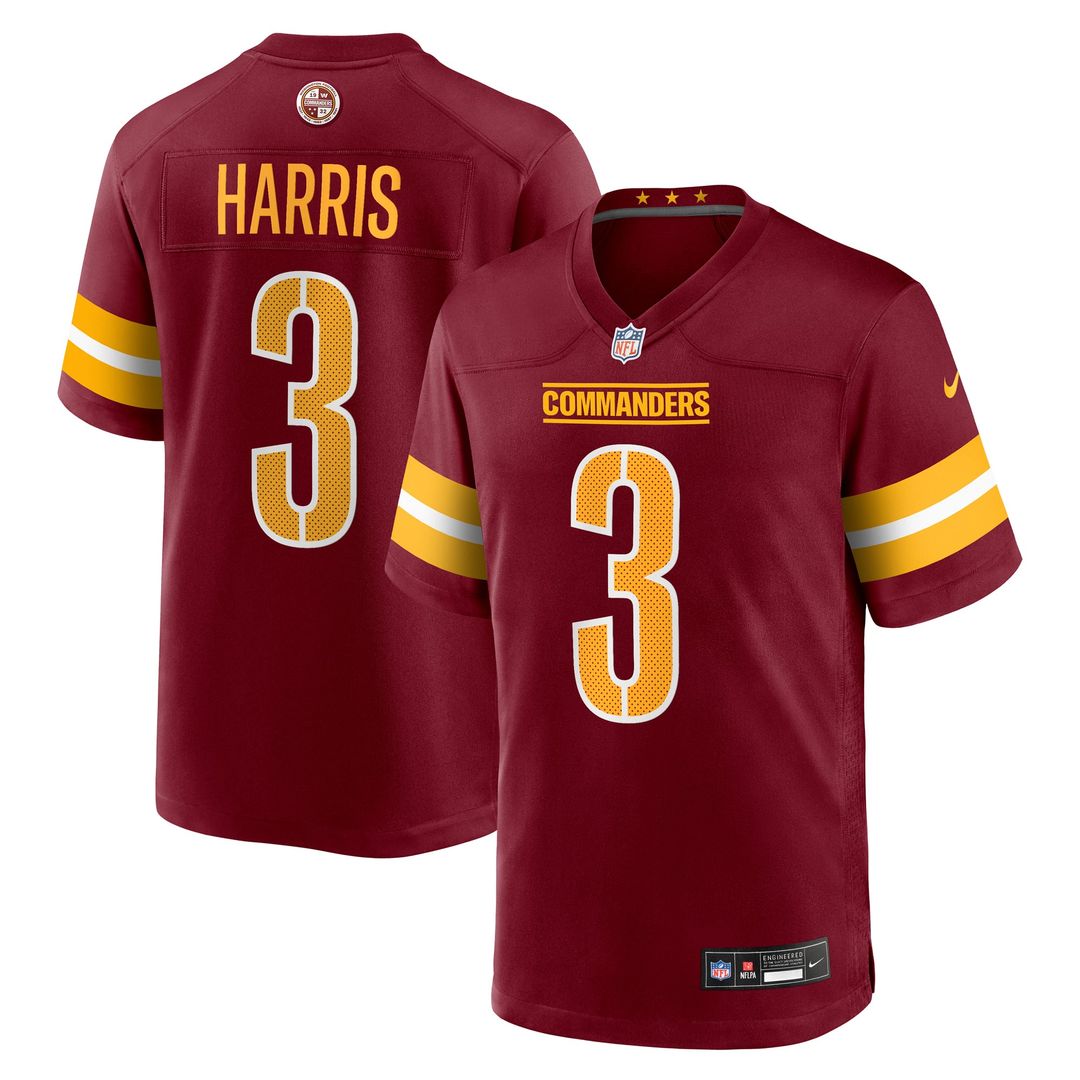 Washington Commanders Will Harris Nike Burgundy Game Jersey product image 1