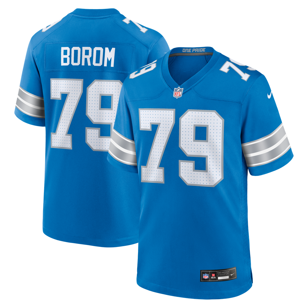 Detroit Lions Larry Borom Nike Blue Game Jersey product image 1