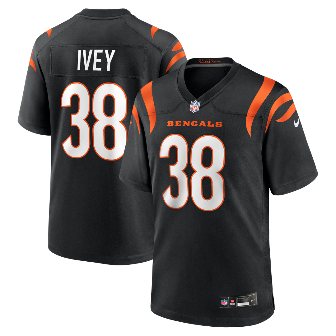 Cincinnati Bengals DJ Ivey Nike Black Game Jersey product image 1