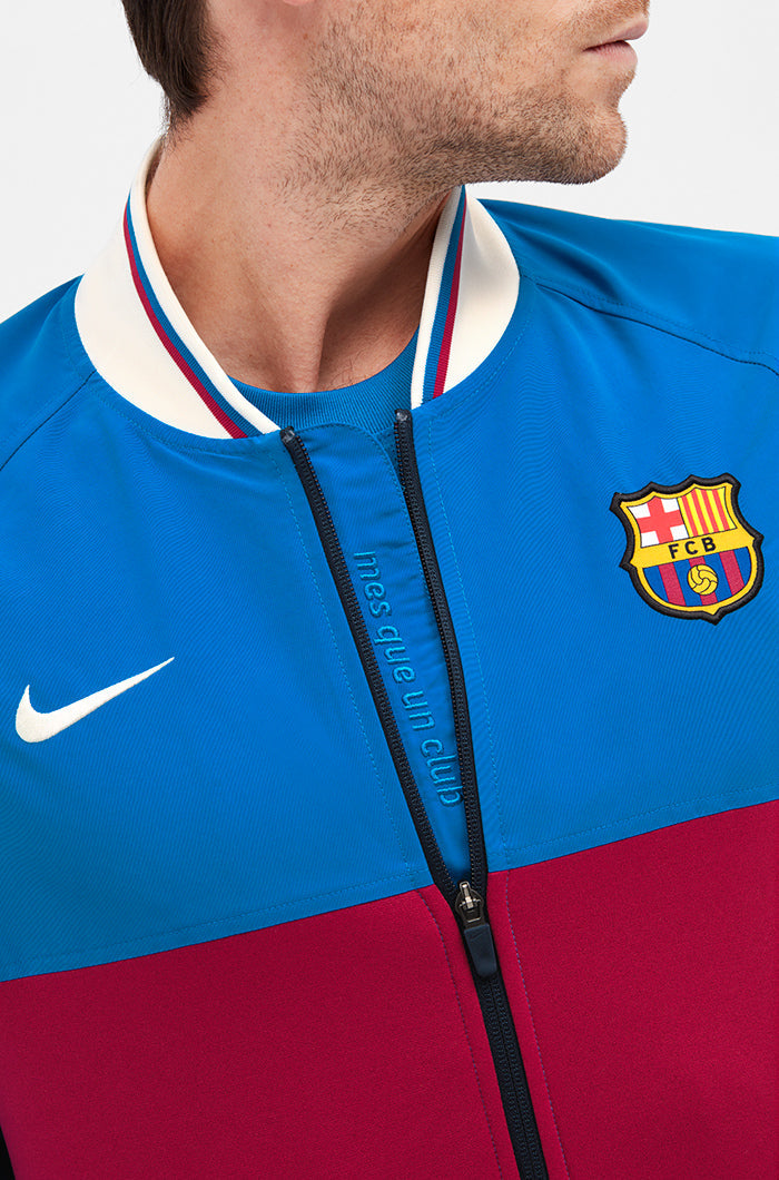 FC Barcelona Men Players Pre-Match Track Jacket 2022 product image 6, provided for visual reference and product detail review