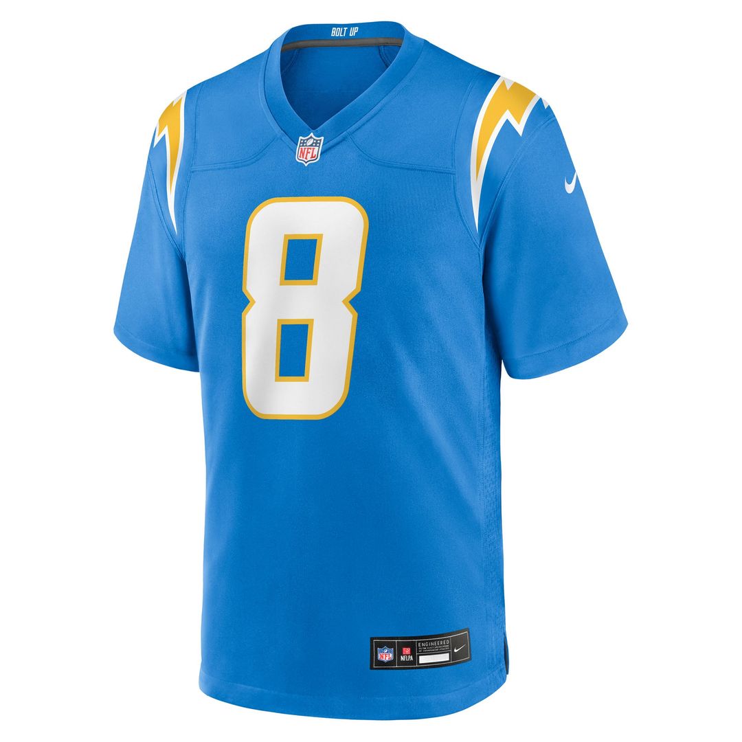 Los Angeles Chargers Omarion Hampton Nike Powder Blue Game product image 7