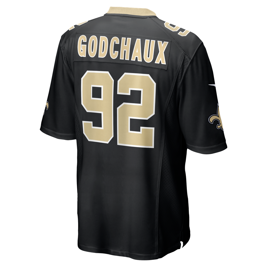 New Orleans Saints Davon Godchaux Nike Black Game Jersey product image 3