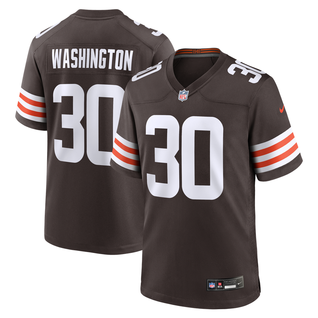 Cleveland Browns Zion Washington Nike Brown Game Jersey product image 1