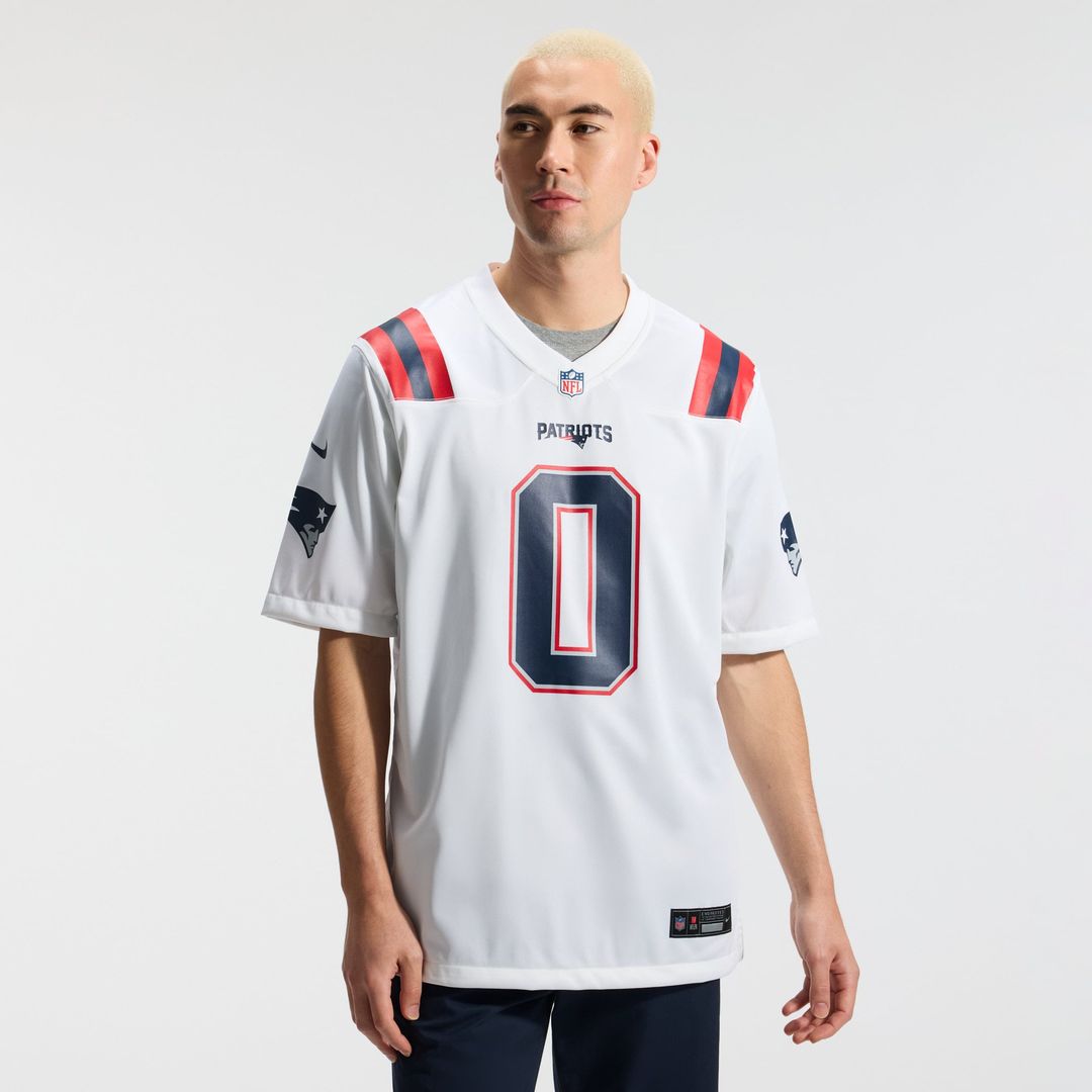 New England Patriots Christian Gonzalez Nike White Game product image 15