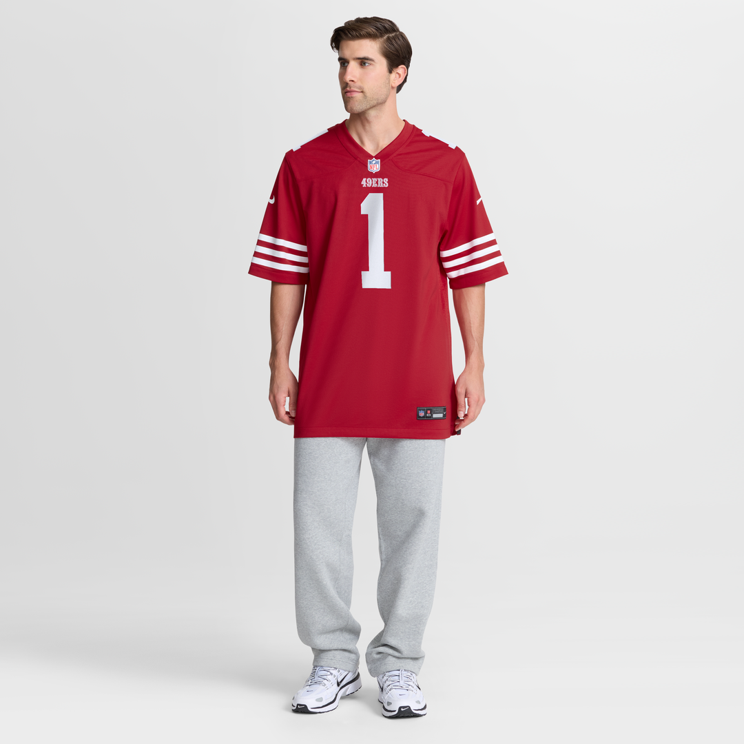 San Francisco 49ers Number 1 Dad Nike Scarlet Game Jersey product image 7