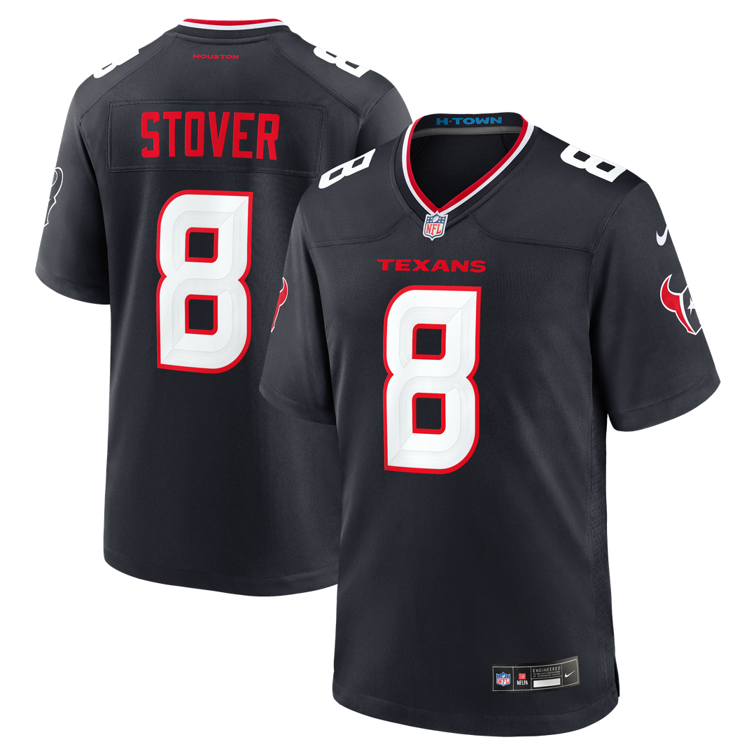 Houston Texans Cade Stover Nike Navy Game Jersey product image 1