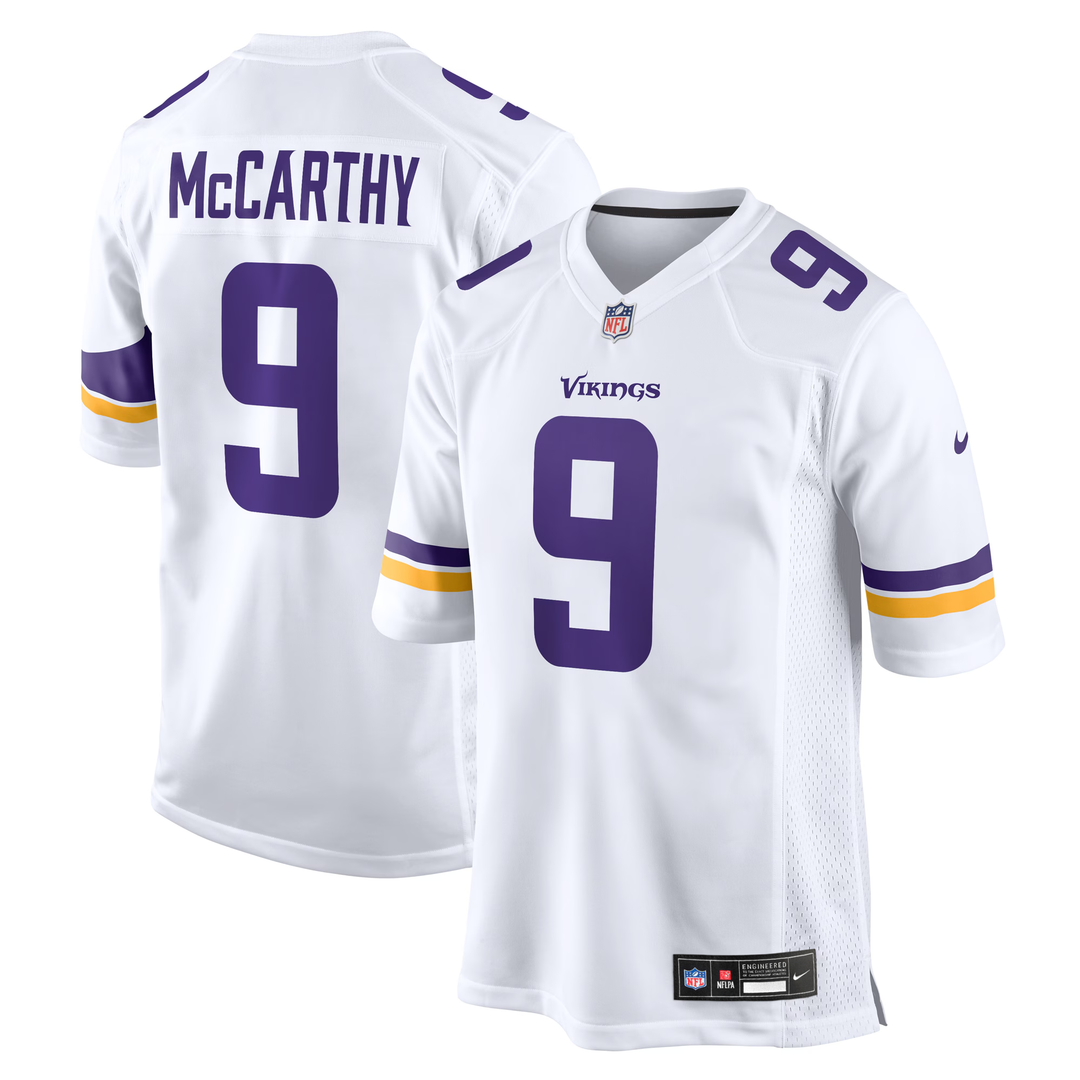 Minnesota Vikings J.J. McCarthy Nike White Game Jersey product image 1