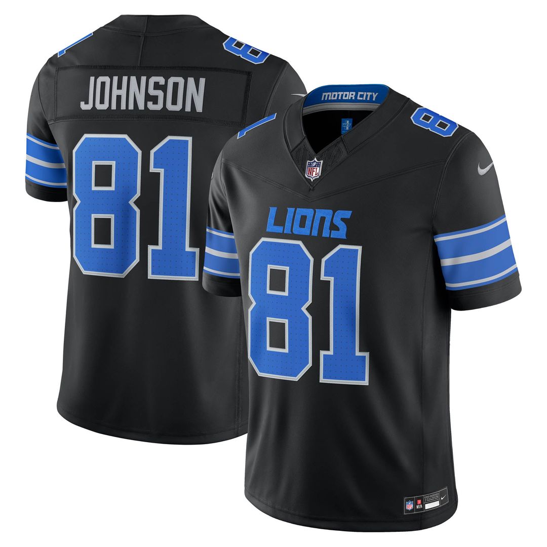 Detroit Lions Calvin Johnson Nike Blue Vapor FUSE Stitched product image 7