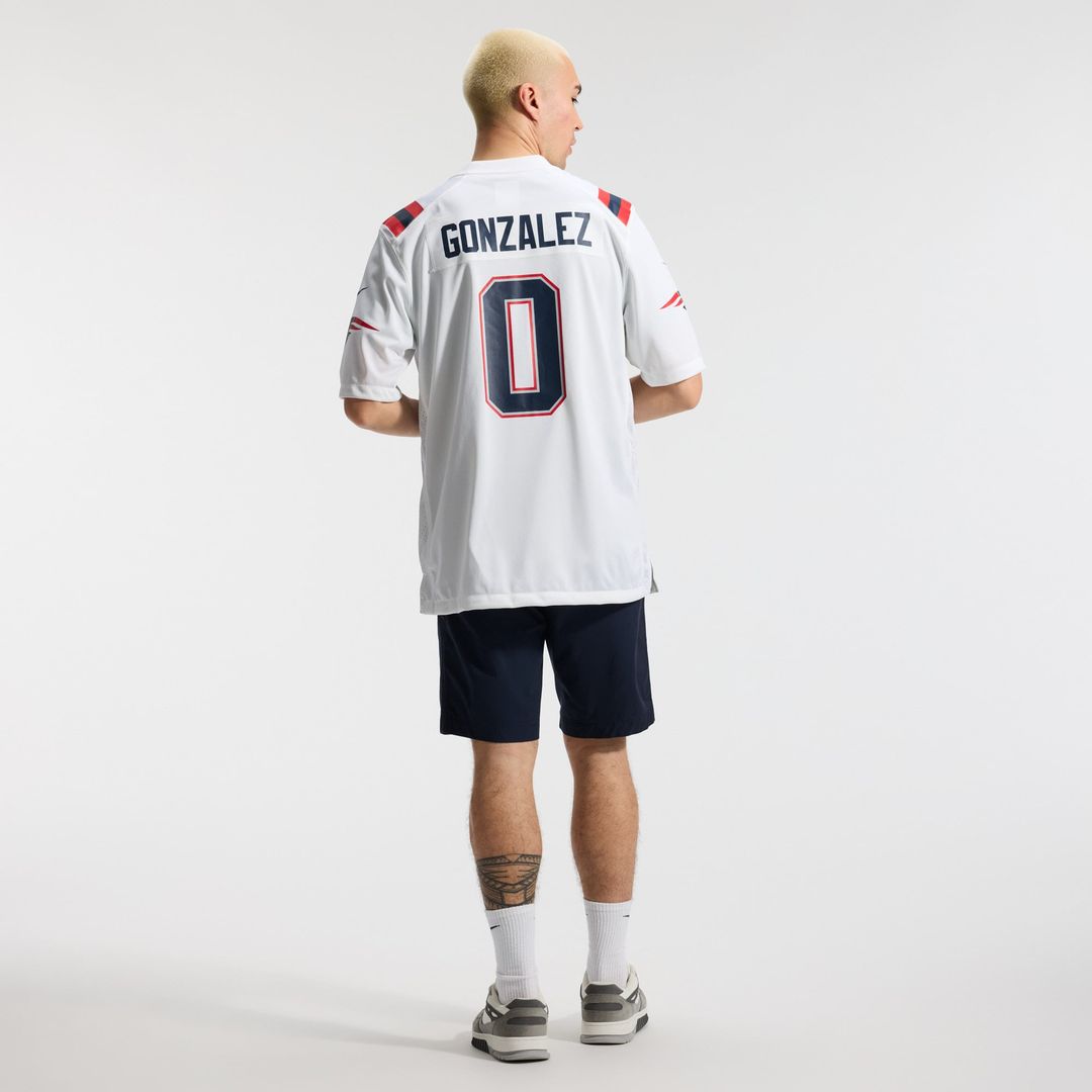 New England Patriots Christian Gonzalez Nike White Game product image 5