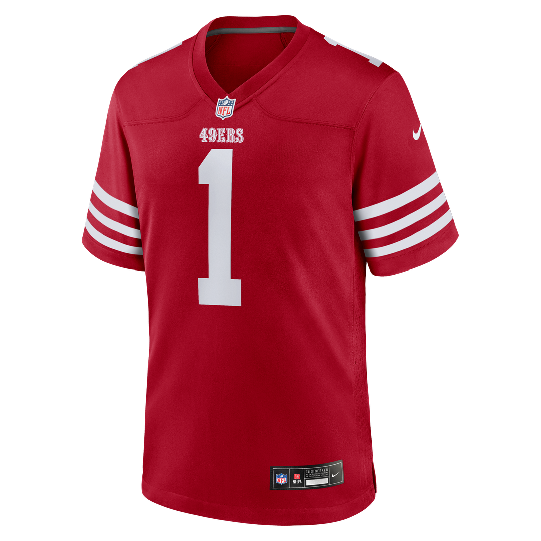 San Francisco 49ers Number 1 Dad Nike Scarlet Game Jersey product image 2