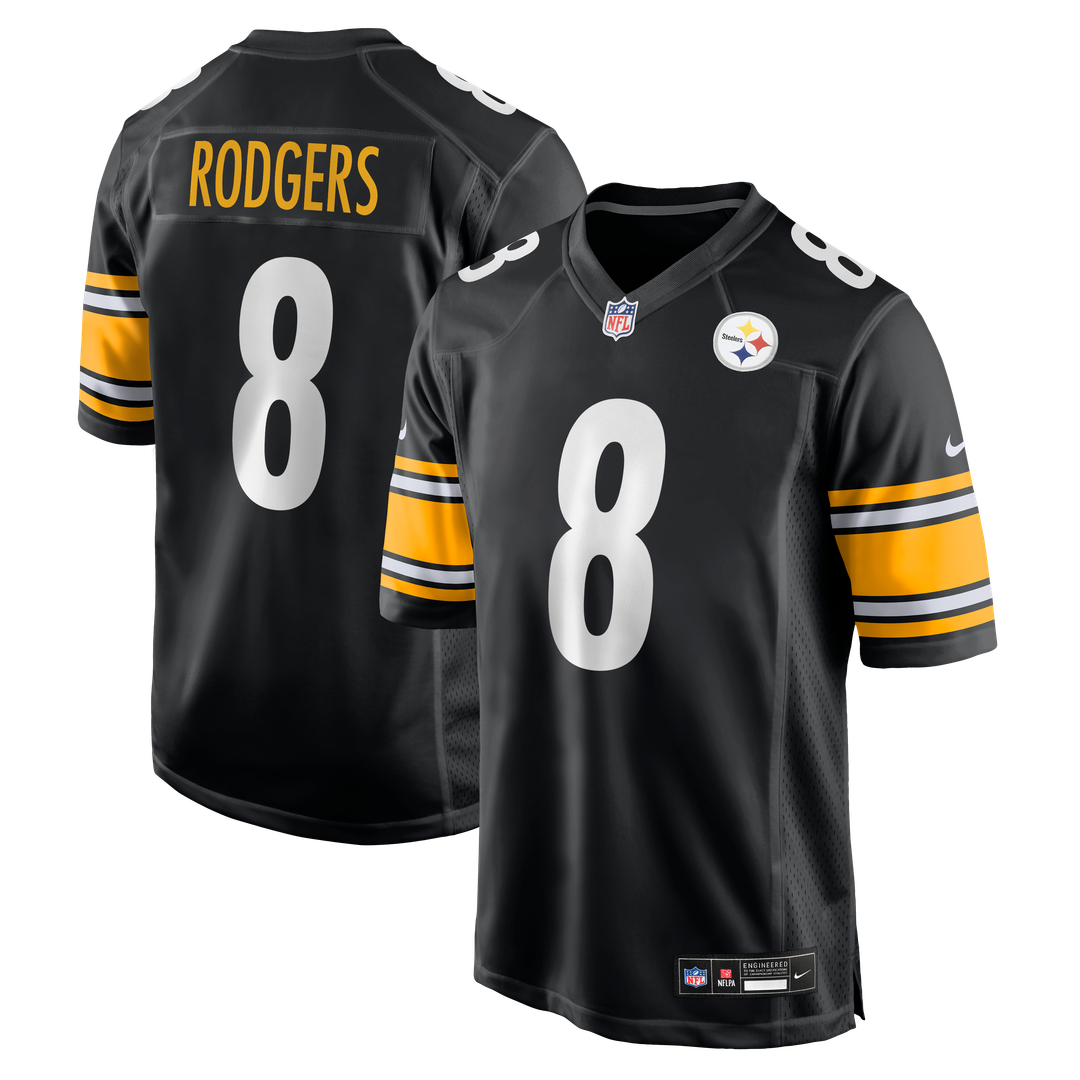 Pittsburgh Steelers Aaron Rodgers Nike Black Game Jersey product image 14