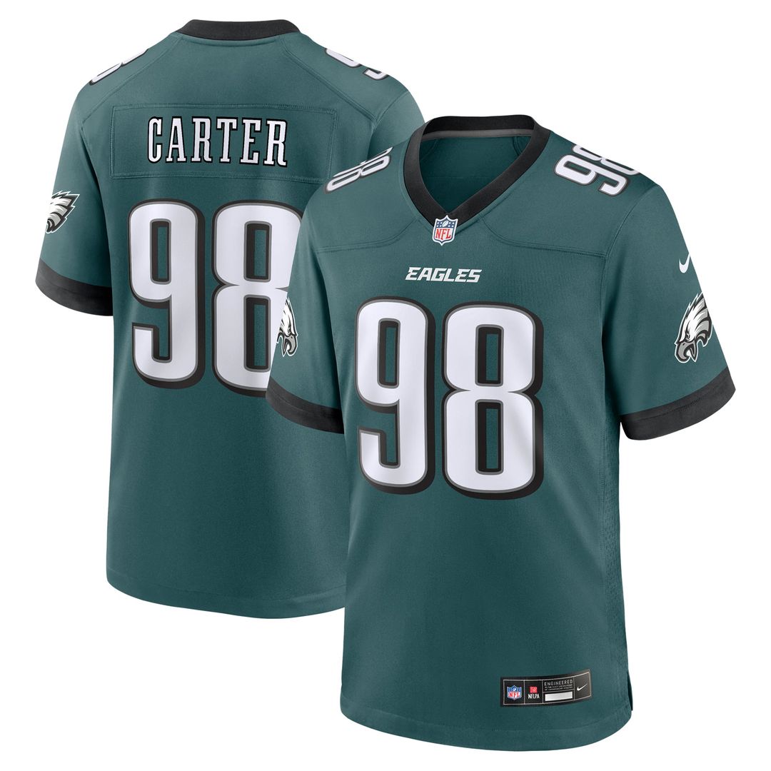 Philadelphia Eagles Jalen Carter Nike Midnight Green Game product image 1