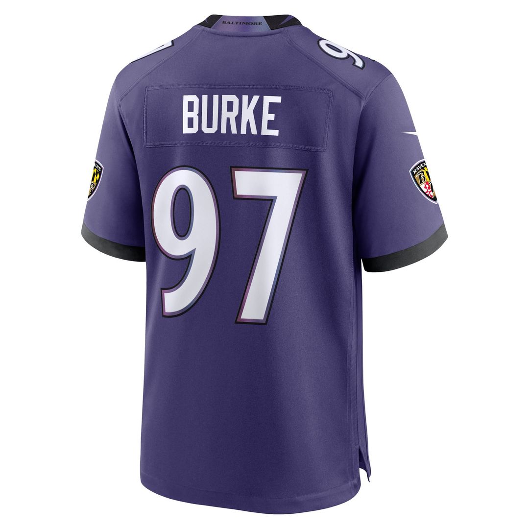 Baltimore Ravens Ethan Burke Nike Purple Game Jersey product image 3