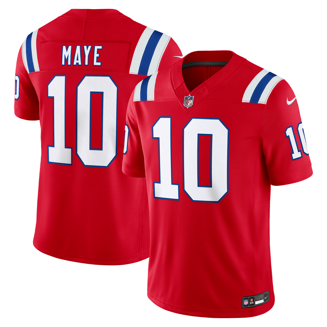 New England Patriots Drake Maye Nike Red Alternate Vapor product image 1