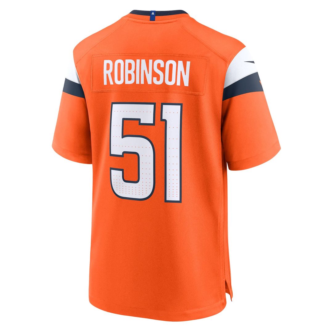 Denver Broncos Que Robinson Nike Orange Game Jersey product image 3