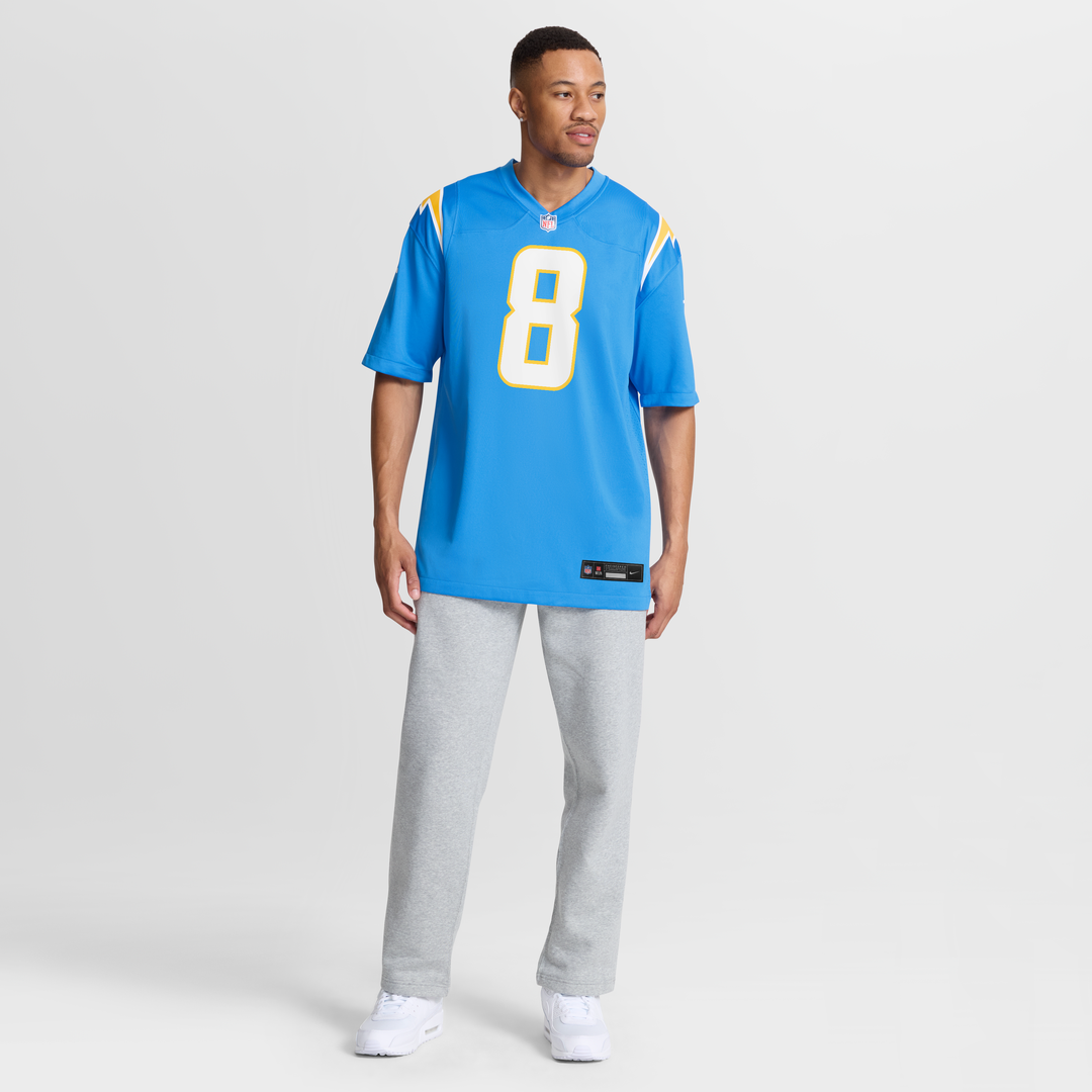 Los Angeles Chargers Omarion Hampton Nike Powder Blue Game product image 9