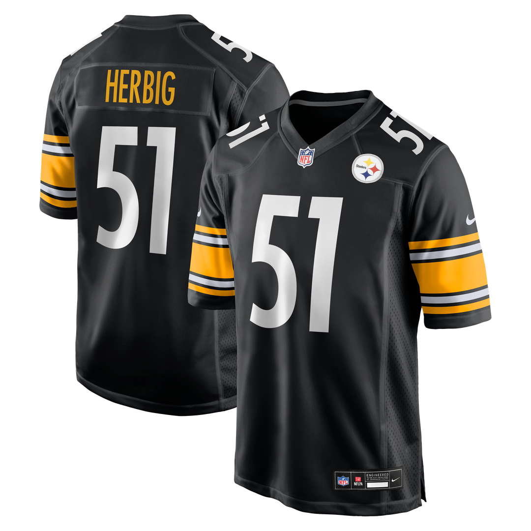 Pittsburgh Steelers Nick Herbig Nike Black Game Jersey product image 1